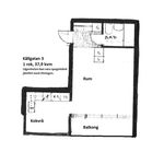 Rent 1 rooms apartment of 38 m², in Sibbhult