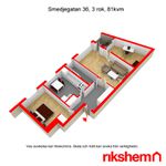 Hyr ett 3-rums lägenhet på 81 m² i Norrköping innerstaden