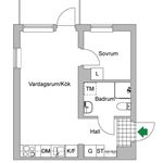 Rent 2 rooms apartment of 34 m², in Mariehem