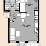 Hyr ett 1-rums lägenhet på 35 m² i Åkersberga