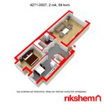 Hyr ett 2-rums lägenhet på 64 m² i Olympia