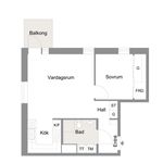 Rent 2 rooms apartment of 53 m², in Malmö