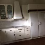 kök med parkettgolv, diskmaskin, elektrisk spishäll, köksfläkt, vita skåp, och mörkt golv