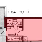 Hyr ett 1-rums lägenhet på 24 m² i Vilhelmina