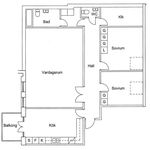 Hyr ett 3-rums lägenhet på 118 m² i Halmstad