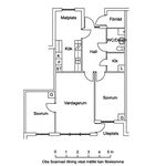 Hyr ett 3-rums lägenhet på 73 m² i Falkenberg