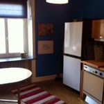 kitchen with natural light, dishwasher, refrigerator, dark hardwood floors, and brown cabinets