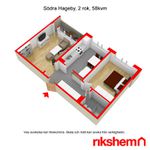 Hyr ett 2-rums lägenhet på 58 m² i Hageby