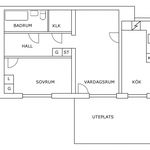 Hyr ett 2-rums lägenhet på 57 m² i Malmköping