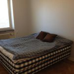 sovrum med parkettgolv, naturligt ljus, och radiator
