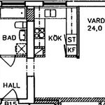 Rent 2 rooms apartment of 47 m², in Hässleholm