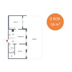 Rent 3 rooms apartment of 56 m², in Borås - Hässleholmen