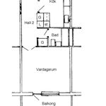 Rent 1 rooms apartment of 49 m², in Vetlanda